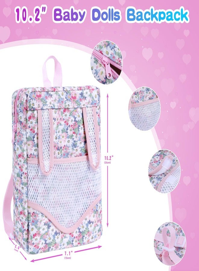 BDDOLL 12 Inch Baby Doll Backpack Playset with Dolls Clothes and Accessories Included Backpack, Washcloth, Bottles, Nipple,Socks, Hats - Image 4